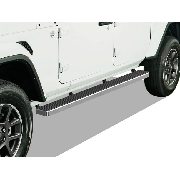 Nerf Bars Side Steps Step Compatible with Jeep Gladiator 2020-2022 Crew Cab Black Powder Coated 6 inches APS iBoard Running Boards Nerf Bars Side Steps Step Compatible with Jeep Gladiator 2020-2022 Crew Cab Black Powder Coated 6 inches APS iBoard Running Boards